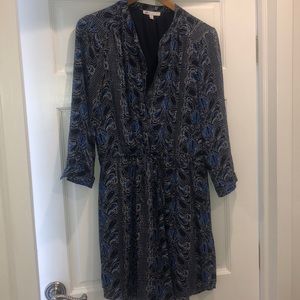Blue DR2 Blouse dress drawstring waist size L